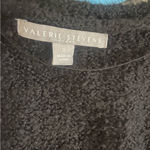 Valerie Stevens Black Faux Fur Knit Vest Size S | Longline Open Front Layering Photo 6