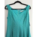 Danny & Nicole NWT  Green Lace Overlay A Line Midi Dress Size 6 Photo 2