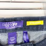 Catherines  20WP Jeans Straight Right Fit Dark Blue Denim Stretch Petite 751‎ Photo 7