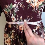 Xhilaration NWOT Burgundy Wine Maroon White Cream Floral Flutter Short Sleeve Mini Dress New Photo 14
