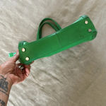 Hobo green zippered leather purse tote bag Photo 2