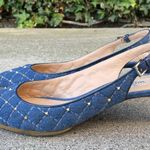 Valentino Garavani Valentino Rockstud quilted denim slingback pumps size IT 39 US 9 Photo 8