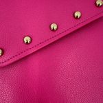 Juicy Couture envelope clutch pochette wristlet gold studs hot pink bag coquette Photo 1