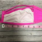 Luli Fama Pink Strappy V Ring Bandeau Back Tie Muy Caliente Bikini Top NWT Small Photo 5