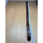 Women’s VTG Belt Sangriorgio Brown Brass Medallions Made in Italy Luxury M Photo 7