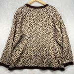 Cathy Daniels C.D. Daniels Open Front Cardigan Leaf Print Knit Sweater Jacket 1X Photo 5