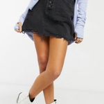 We The Free  Black Distressed Denim Mini Skirt‎ Photo 0