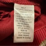 She & Sky  Ribbed Flutter Sleeve Pullover Blouse Crimson‎ Red Size Medium Photo 7