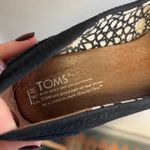 Toms Black Canvas Peep Toe Wedge Espadrille Shoes Women's Size 9.5 Photo 7