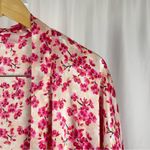 Victoria's Secret Medium Floral Satin Robe Feminine Flowy Pockets Photo 8