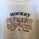 Vintage Hockey Sister White Crewneck Sweatshirt Size Large Photo 2