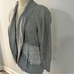 A pea in the pod Maternity Gray Cardigan with Lace Detail Size Medium Photo 3