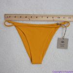 NEW Toast Swim Free People String Bikini Bottom in Marigold, S Gold Photo 4