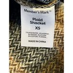 Members Mark Womens XS Relaxed Fit Button Brown Plaid Shacket NWOT Oversized Photo 6