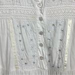 Flair Brand White Tiered Sequin Corset Lace Up Dress Size L Photo 4