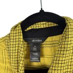 Ali Miles Yellow Striped Plaid Button Front Tunic Shirt Artsy Boho Work Women 1x Photo 2