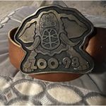 Tandy Leather Company Vintage 1998 Zoo Buckle With Strap Photo 3