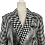 ZARA Cropped Houndstooth Boxy Fit Blazer Double Breasted Size Large Blogger Fave Photo 3