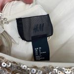 H&M Gold Sequin Mini Dress Long Sleeve Low Back NEW Womens Size 6 Photo 6