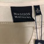 Madison Mathews Cover Up Tunic Embroidered New White Blue Medium Photo 3