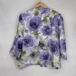 Alfred Dunner Blazer Jacket Womens 14 White Purple Floral Easter Church NEW Photo 8