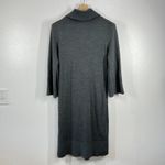 Saks 5th Avenue Saks Fifth Avenue Gray Cowl Neck Merino Wool Blend Knit Midi Dress Size Large Photo 1