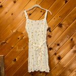 Hollister  white with dainty yellow flowers belted mini dress NWT Photo 2