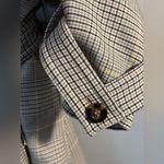 Ann Taylor  Glen check plaid trench coast sz XXL Houndstooth Academia Transition Photo 4