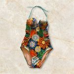 Ash Splash Bathing Suit Vintage Colorful  Talla SML vibrant colors Photo 2