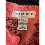 Notations  Petite Coral 3/4 Wide Sleeve Button‎ Up Floral Sheer Blouse Size PL Photo 5
