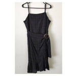 American Eagle AEO  Black Wrap Front Cami Dress Size Large NEW Photo 2