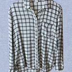 Melrose and Market -`♡´- Free!   Plaid Flannel Button Up Long Sleeve Size S Photo 0