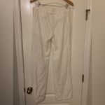 Love Tree  Women’s White Linen Drawstring Elastic Waist Pants Photo 3