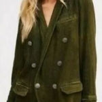 Free People Double-Breasted Chenille long Blazer military boho fall casual $189 Photo 0