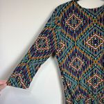 Veronica M  Womens Kimono Shorts Romper Multi Color Geometric Print Stretch Small Photo 11