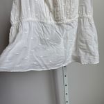 Aerie  White‎ Eyelet Button Front Tank Top Sleeveless Cami Blouse Large L Photo 4