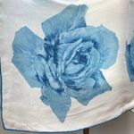 Vintage Scarf Square Roses Floral Retro Feminine Delicate Romantic 31" x 30" White Photo 4