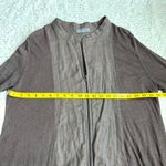 David Valls Lagenlook Linen Zip Front Shirt Cardigan Size M Brown Oversized Size M Photo 10