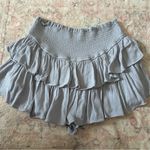 Mustard Seed Blue  Ruffled Mini Skirt Photo 3