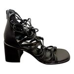 Steve Madden Cherry30 Black Leather Gladiator Block Heel Sandals Photo 2