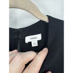 Vince ‎ Sleeveless Crepe Shift Mini Dress Women 2 Black Workwear Silk Lined Photo 3