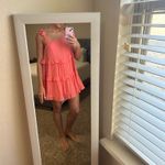 Coral Mini Ruffle Dress Size S! Pink Photo 5