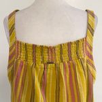 prAna New Smocked Tie Hem Tank Top Little Palm Cami Leapfrog Stripe Size Large Photo 13