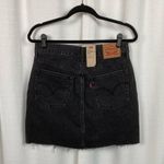 Levi's Levi’s Black High Rise Deconstructed Denim Mini Skirt Sz.29 NWT Photo 8