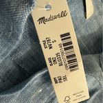Madewell Shirred Button Up Linen Shirt Women’s Sz Small Sunfaded Blue Top NWT Photo 7