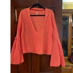 Free People Bell sleeve V neck sweater Medium Photo 1
