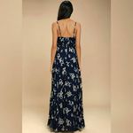 Lulus Lulu’s Memorable Night Navy Blue Floral Print Maxi Dress Sz.XS Photo 2