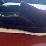 Donald J. Pliner Burgundy and Black Quilted Slip Photo 0