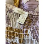 Monteau Womens Medium Purple Floral Slip Dress V Neck Smocked Midi Dress Satin Photo 6