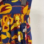 Modcloth Navy Floral Print Wide Leg Pull On Pants Womens XXS Tropical Blue Photo 7